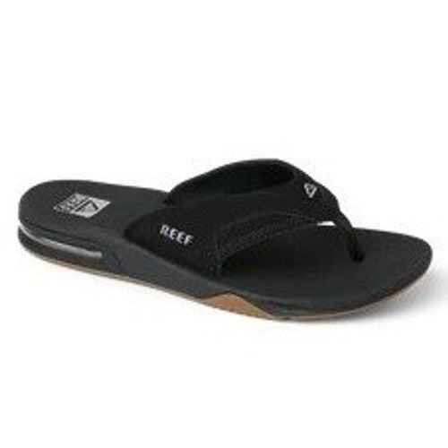 NWT Reef Fanning US Men's 10 Gunmetal/Ocean  "Bottle Opener"