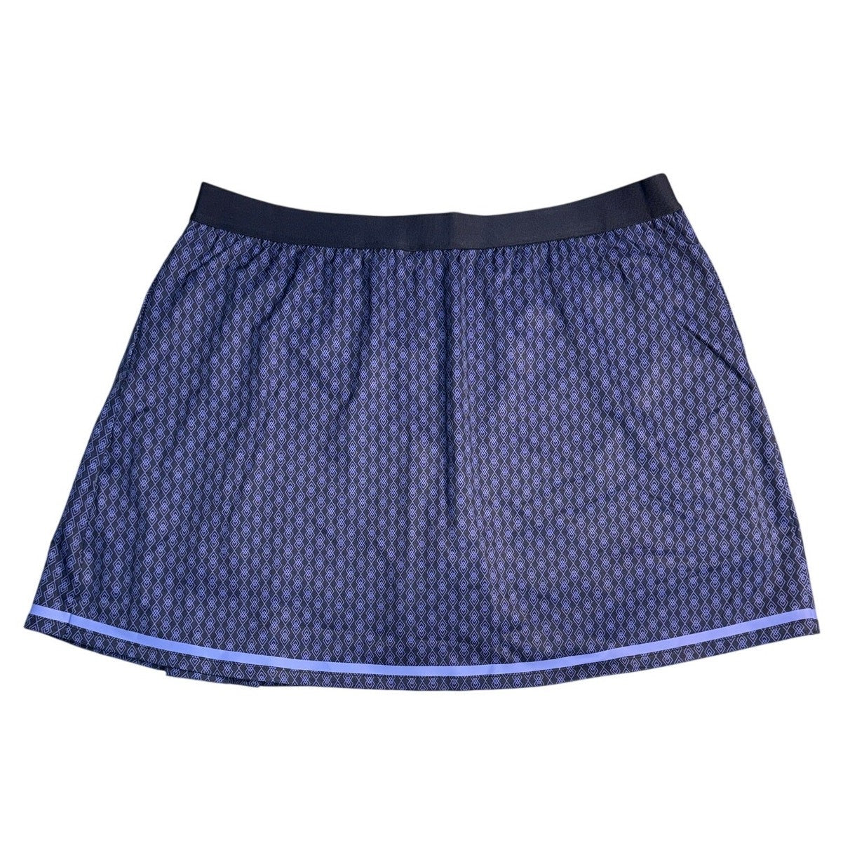 NWT Walter Hagen Side Pleat Contrast Skort Argyle Geo Navy | Women's XXL