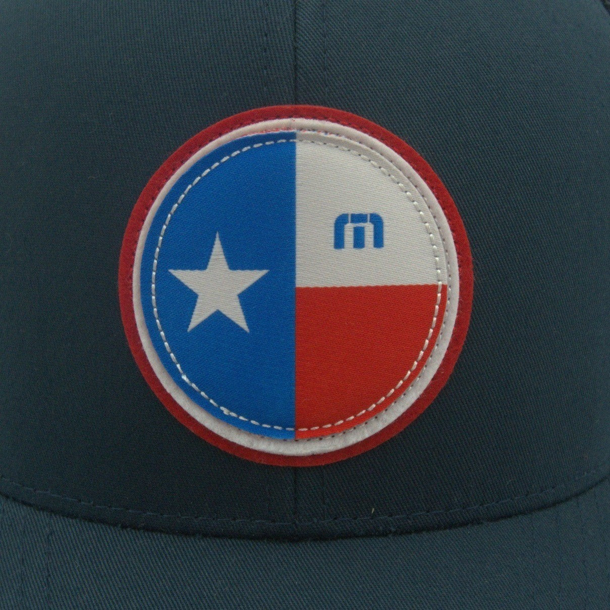 NWT Travis Mathew Golf Snapback Mesh Trucker Hat – Navy – River Walk Texas Flag