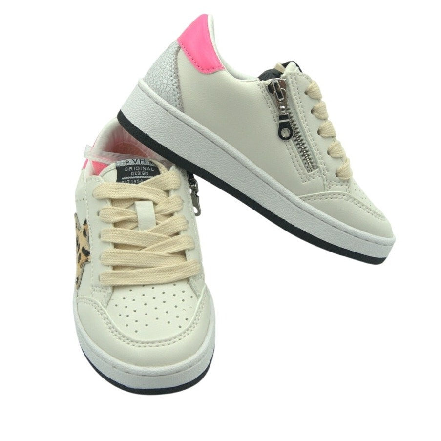 Vintage Havana VHK White Leopard Multi Sneakers – Girls Size 10