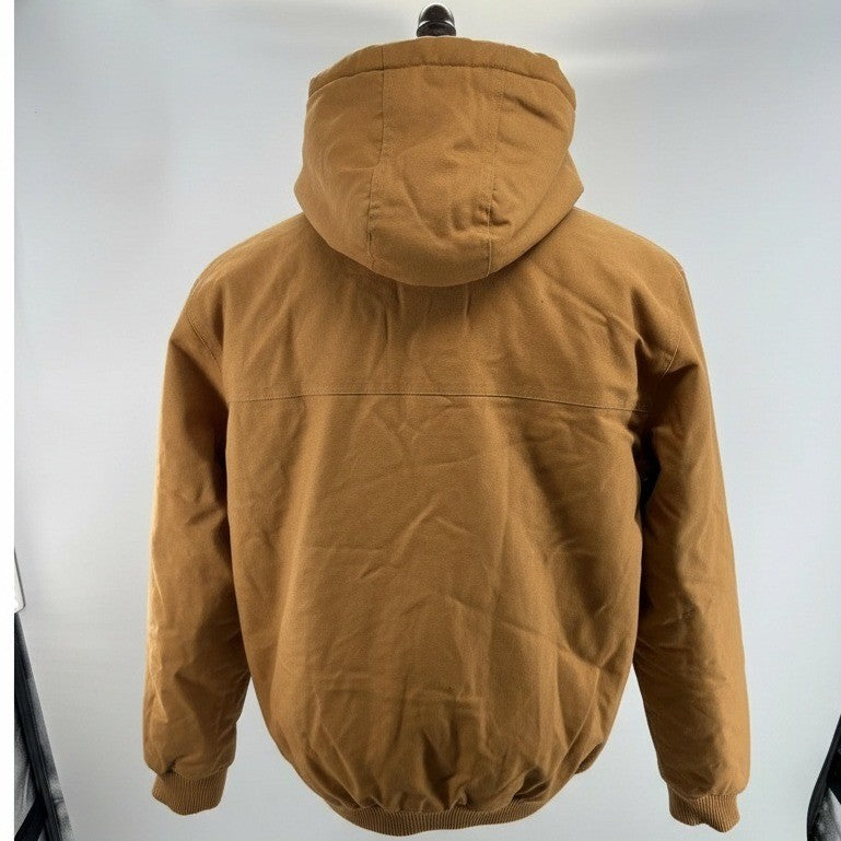 🏈 NEW NFL Kansas City Chiefs Flannel Sherpa Hoodie Men's Small | Tan Canvas
