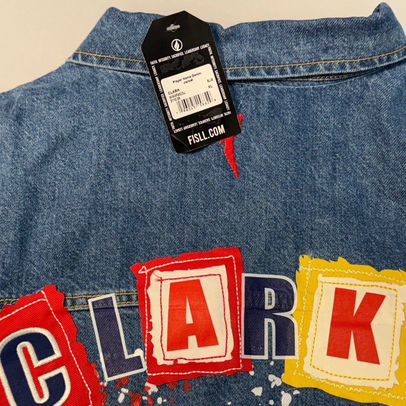 NWT Caitlin Clark #22 Indiana Fever Custom Denim Jacket WNBA FISLL Trucker XL