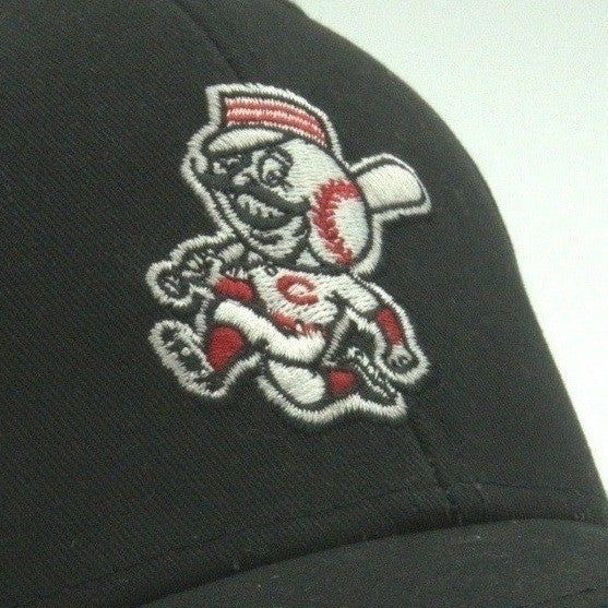 NWT Cincinnati Reds '47 Brand Mr. Redlegs Youth Vintage Mascot Dad Hat Black MLB
