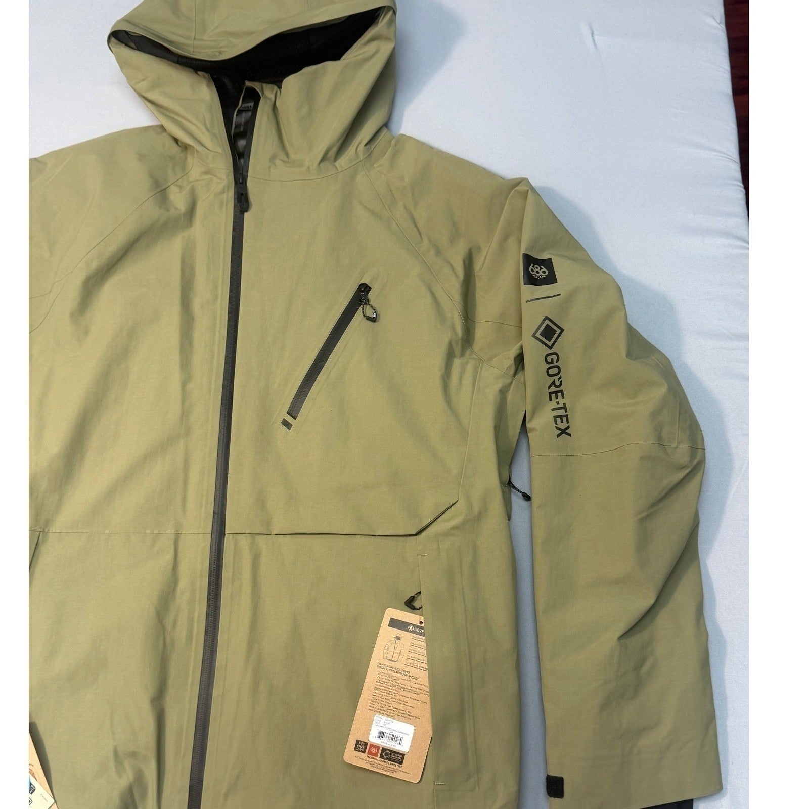 NWT 686 Men's Extra Extra Large Gore-Tex Hydra Down Thermagraph Jacket (Sage)