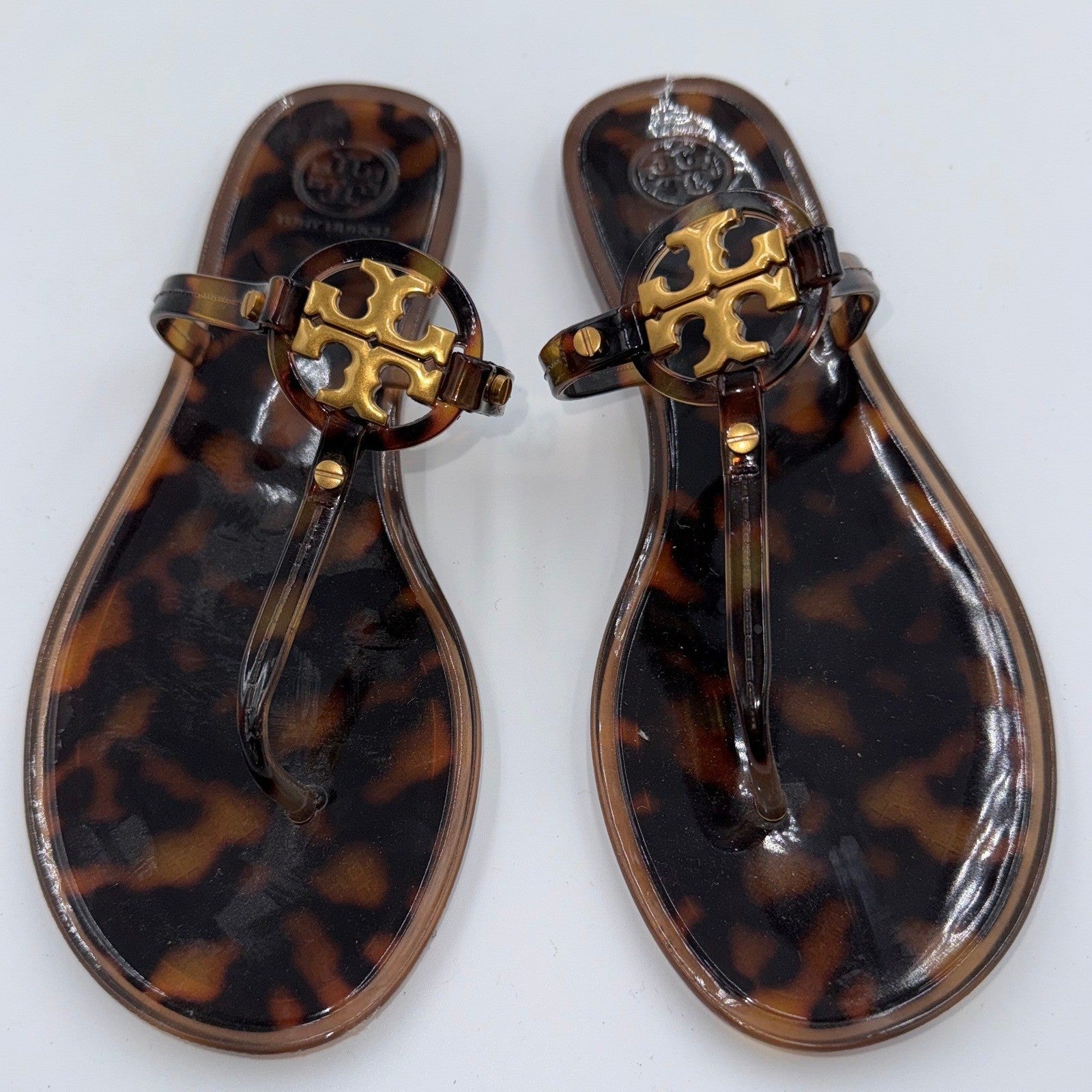 NWOT Tory Burch Mini Miller Tortoise Shell Jelly Women's Size 8