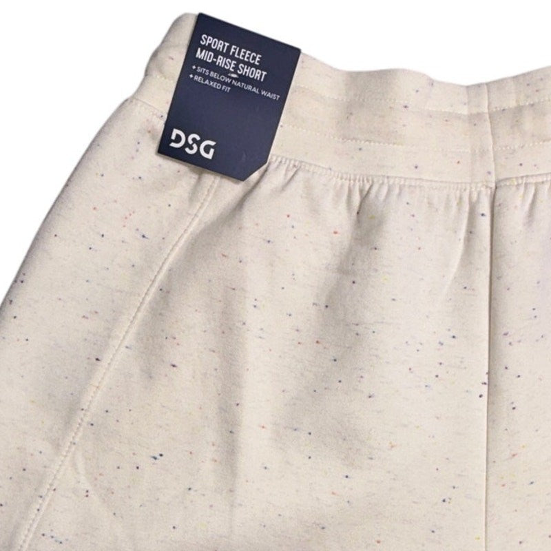 NWT DSG Sport Fleece Mid-Rise Shorts Bright Sand Multi Nep Women’s XS