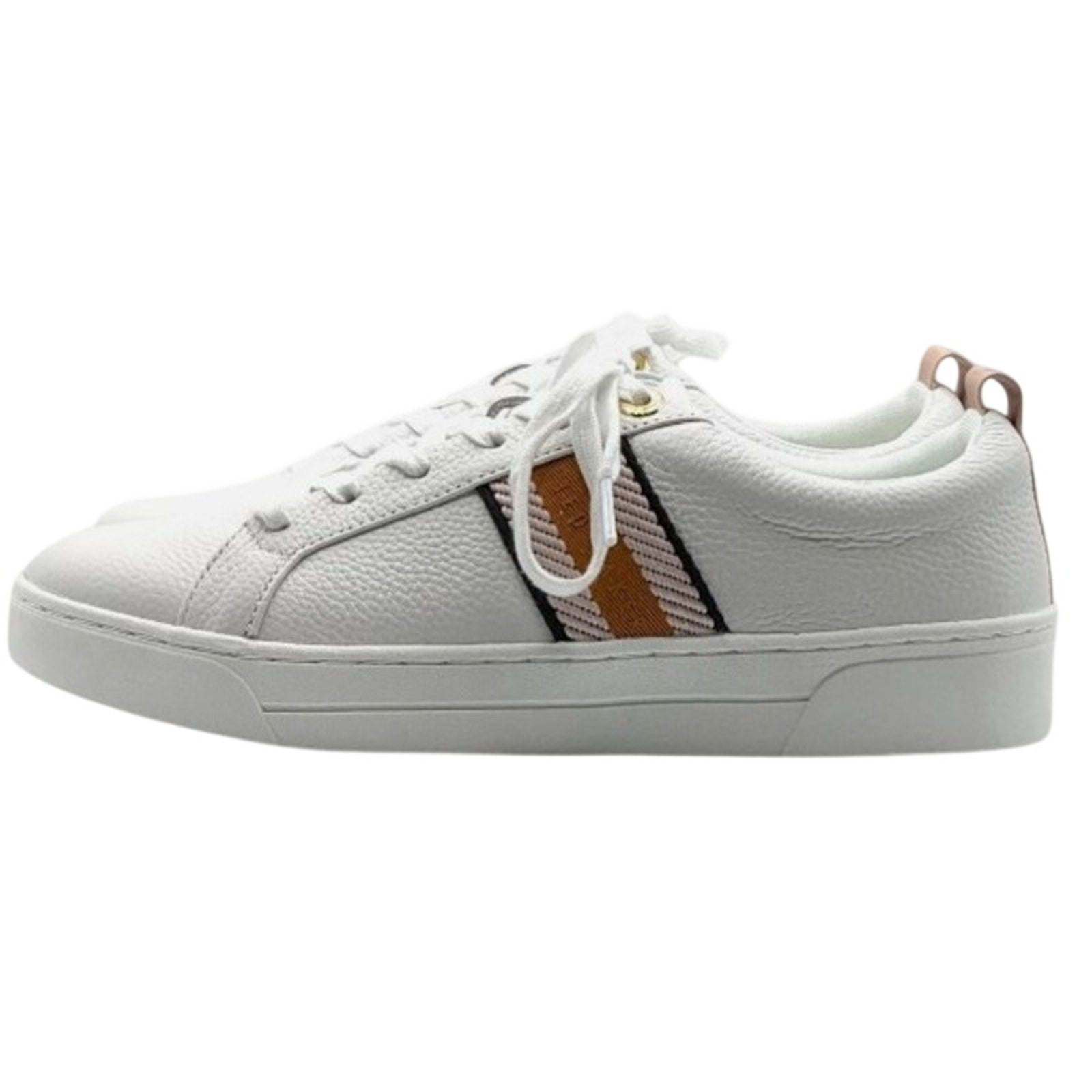 Copied - Ted Baker Bailey Icon Leather Sneakers – Pink & White – Women’s 7