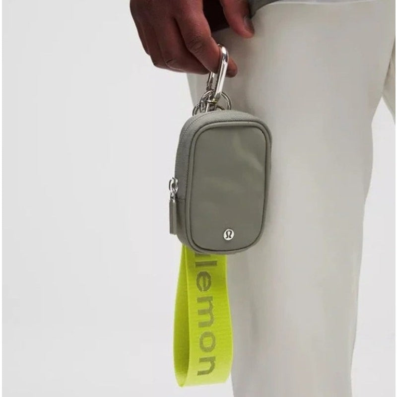 NWT Lululemon Olive Clippable Nano Pouch Keychain Bag