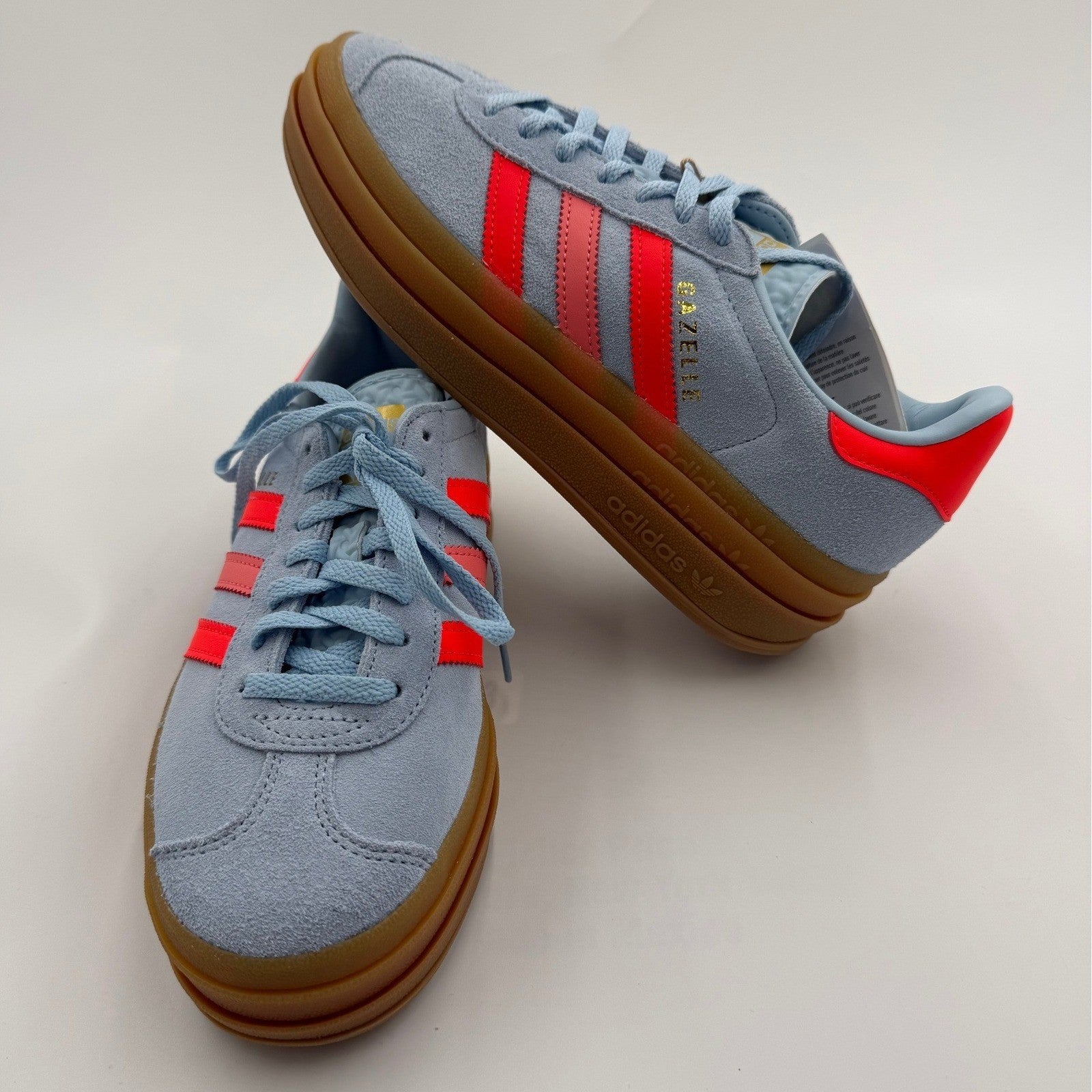 NIB/NWT adidas Gazelle Bold J US Size 5 | CLESKY / SOLRED / GOLDMT