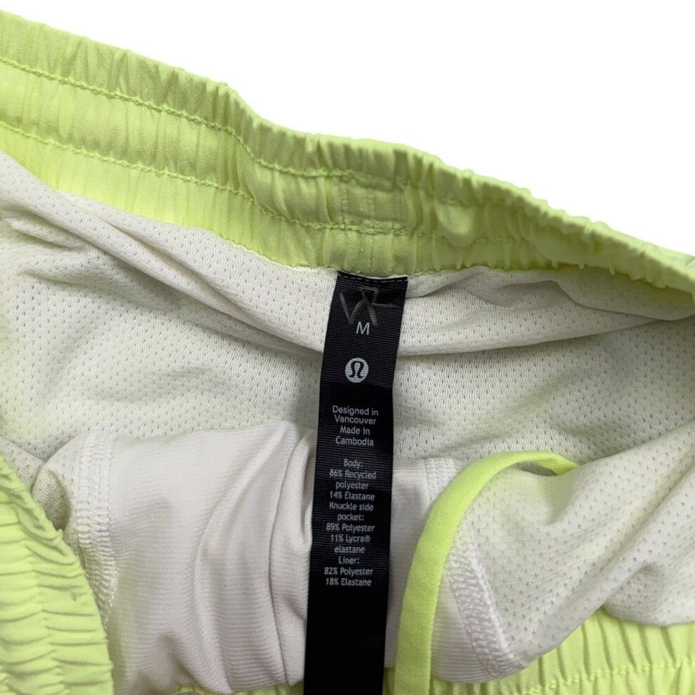 NWT Lululemon Men’s Medium Neon Green Athletic Shorts w/ Liner – Lightweight