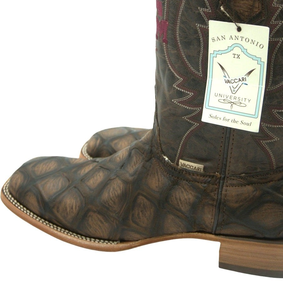 NWT Vaccari University “Texas A&M” Genuine Leather Cognac Boots Men's 12
