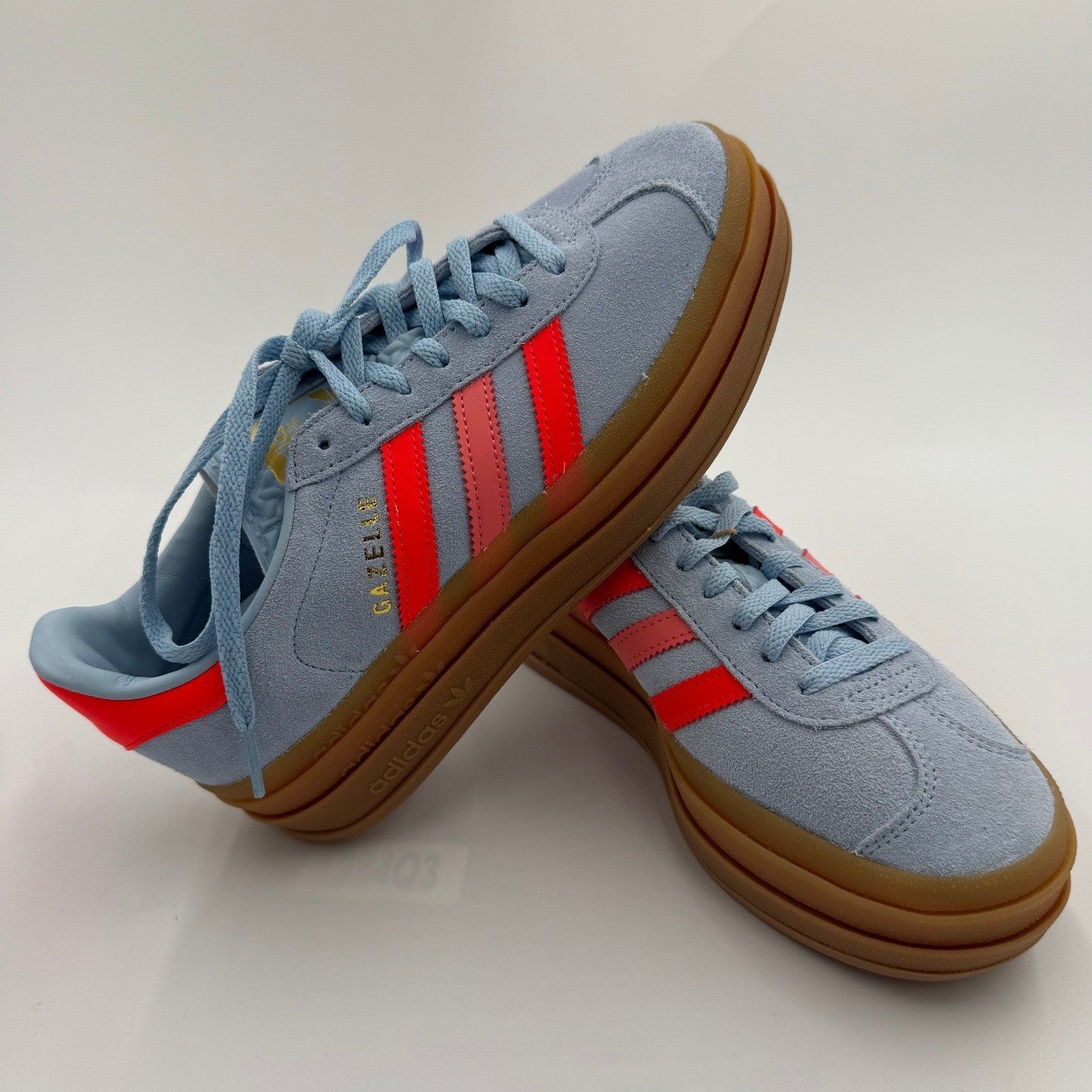 NIB/NWT adidas Gazelle Bold J US Size 5 | CLESKY / SOLRED / GOLDMT