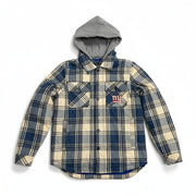 NFL New York Giants Hooded Flannel Jacket – Men’s Small – Quilted Lined