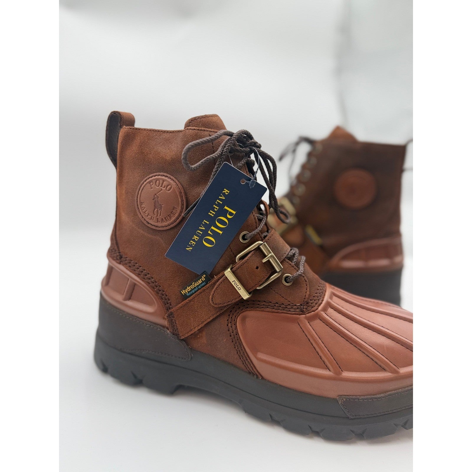 NWT POLO RALPH LAUREN Men's 14D Oslo High Waterproof Leather-Suede Boot