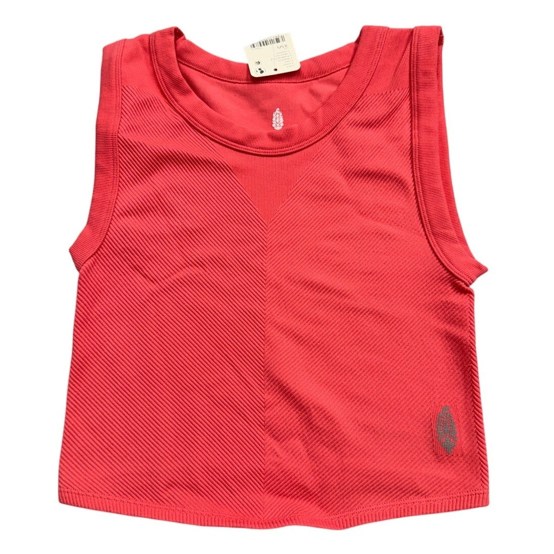 NWT FPMovement Ribbed Cropped Tank XS/S Coral Pink Performance Top