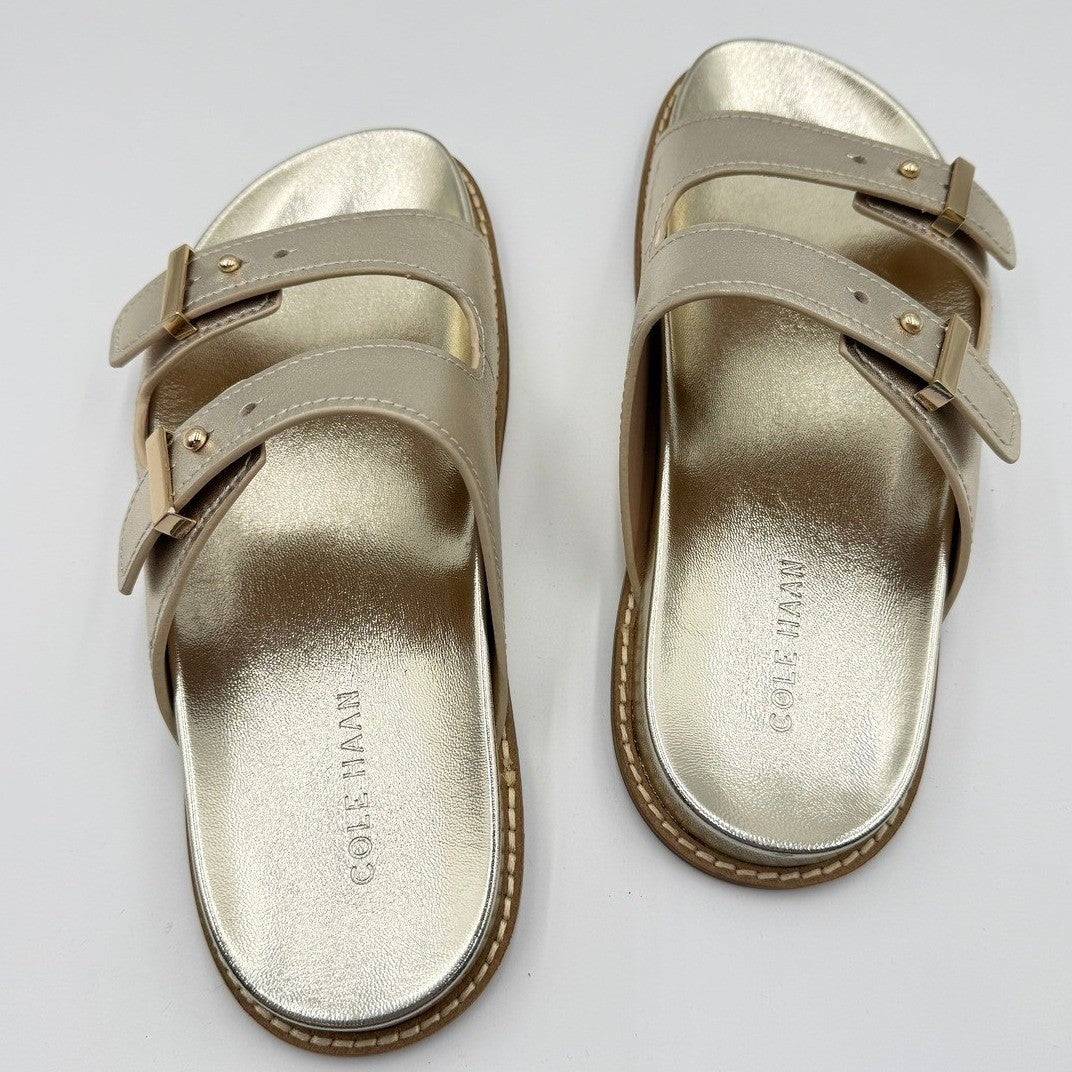 NIB/NWT COLE HAAN Marisol Footbed Sandal in Soft Gold LTR | 7B