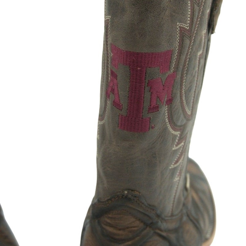 NWT Vaccari University “Texas A&M” Genuine Leather Cognac Boots Men's 12