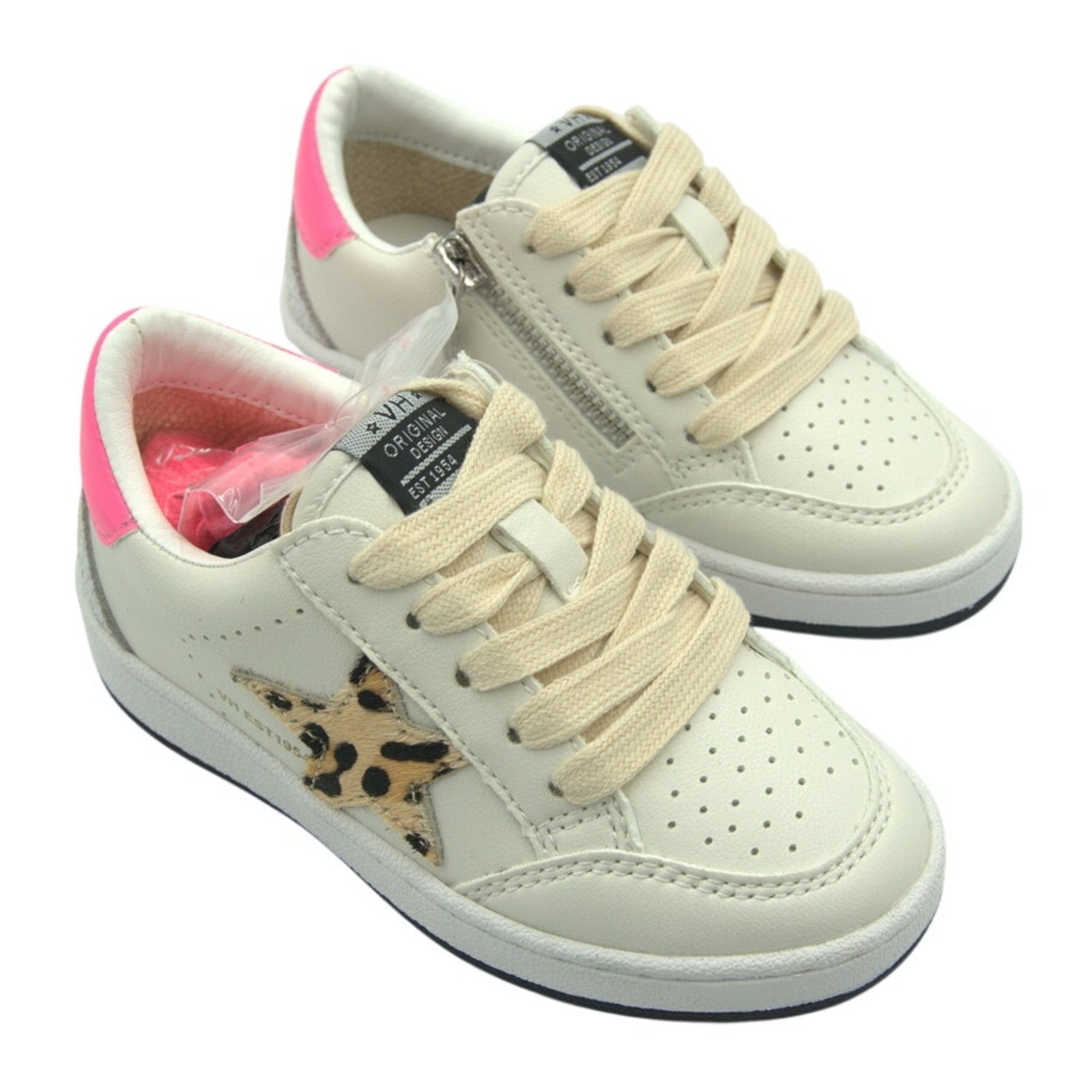 NIB Vintage Havana VHK White Leopard Multi Sneakers – Girls Size 8