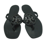 Tory Burch Metal Jeweled Miller Crystal Sandals – Black | Women’s 9.5