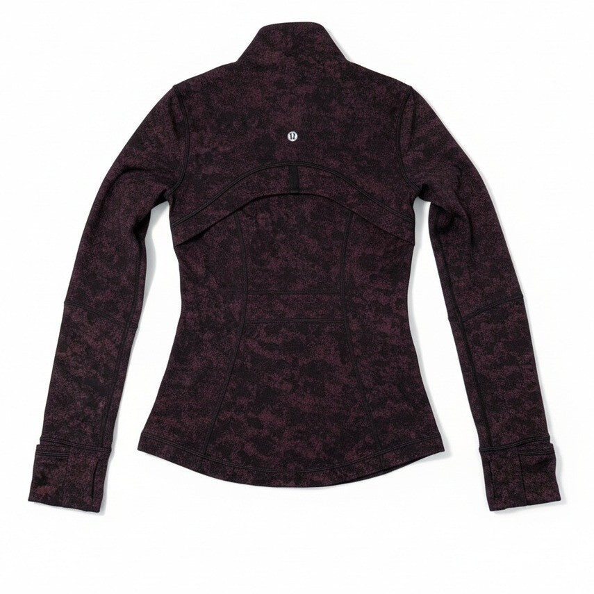 Lululemon Define Jacket Women's Size 2 in Plum / Burgundy Camo Pattern