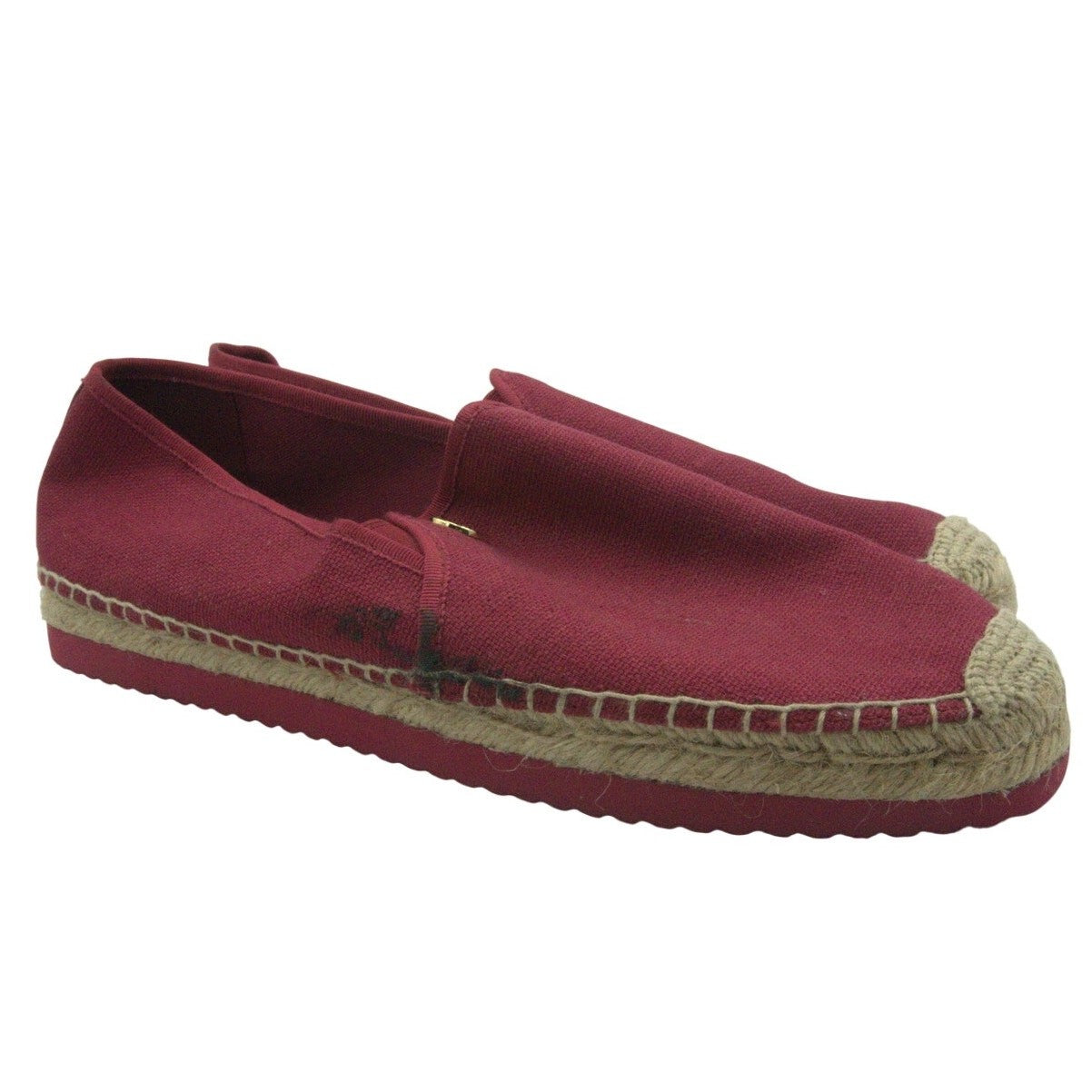 Michael Kors Canvas Espadrille Slip-On Loafers Red Burgundy | Women’s 9M