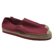 Michael Kors Canvas Espadrille Slip-On Loafers Red Burgundy | Women’s 9M