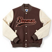 STARTER NFL Cleveland Browns Varsity Jacket – Men's Large – Quilted Lining – NWT