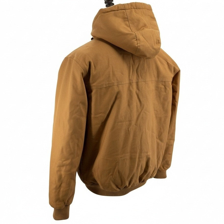 🏈 NEW NFL Kansas City Chiefs Flannel Sherpa Hoodie Men's Small | Tan Canvas