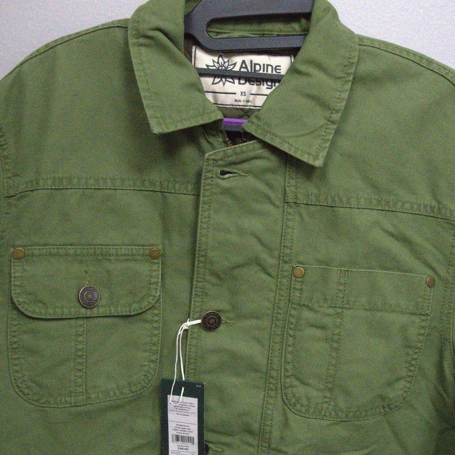 NWT Alpine Design Women's Extra Small Quilted Lined Chore Coat (Lush Olive)