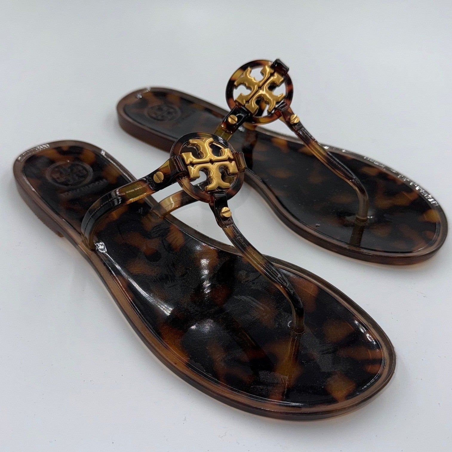 NWOT Tory Burch Mini Miller Tortoise Shell Jelly Women's Size 8