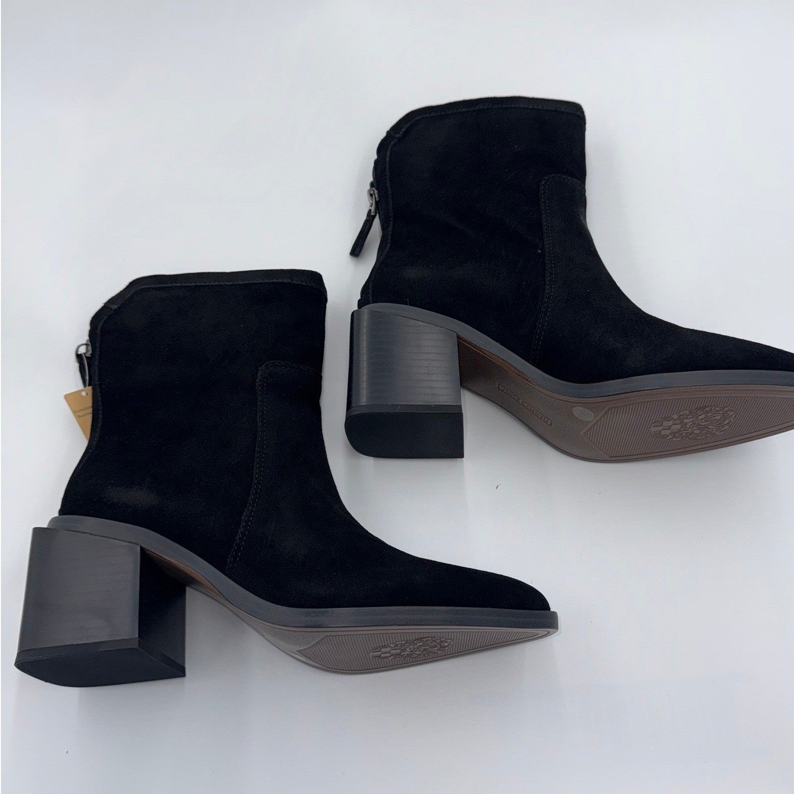Vince Camuto Verona heels in black, new with tags and box, stylish flats with pointed toes and sleek design.