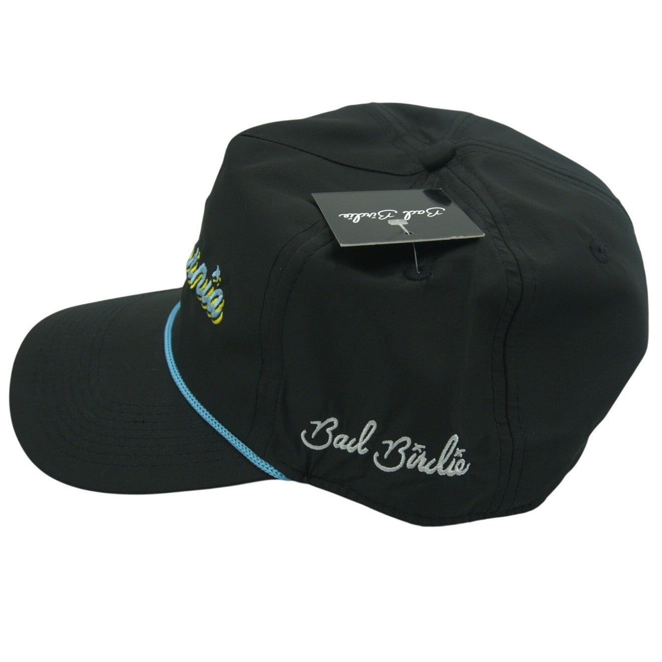 NWT Bad Birdie “California” Rope Hat – Black / Blue – Adjustable