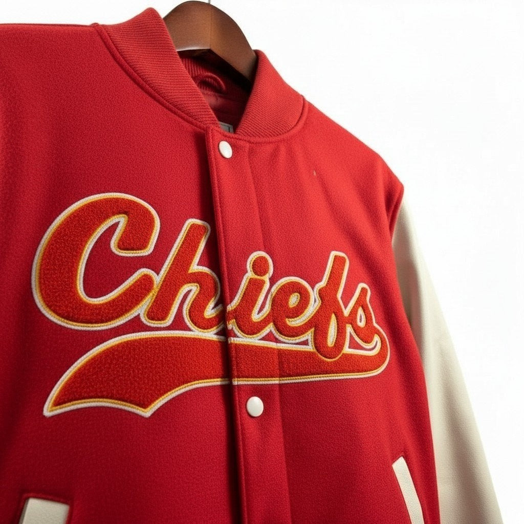 Starter Kansas City Chiefs Varsity Jacket – Quilted Lined, Embroidered Men's Med