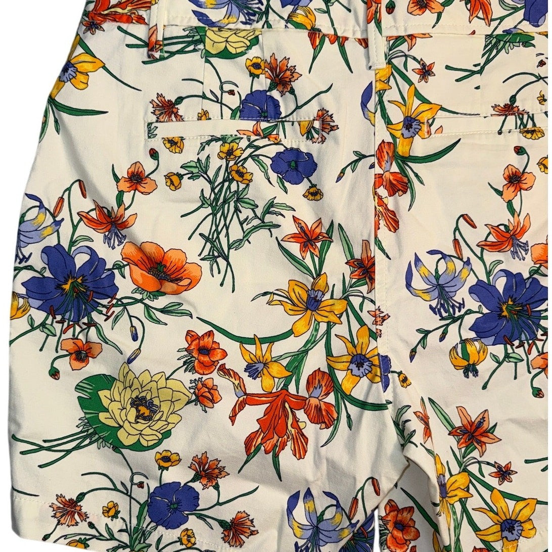 Talbots 8P Relaxed Chino Short 6" Floral Print Petite