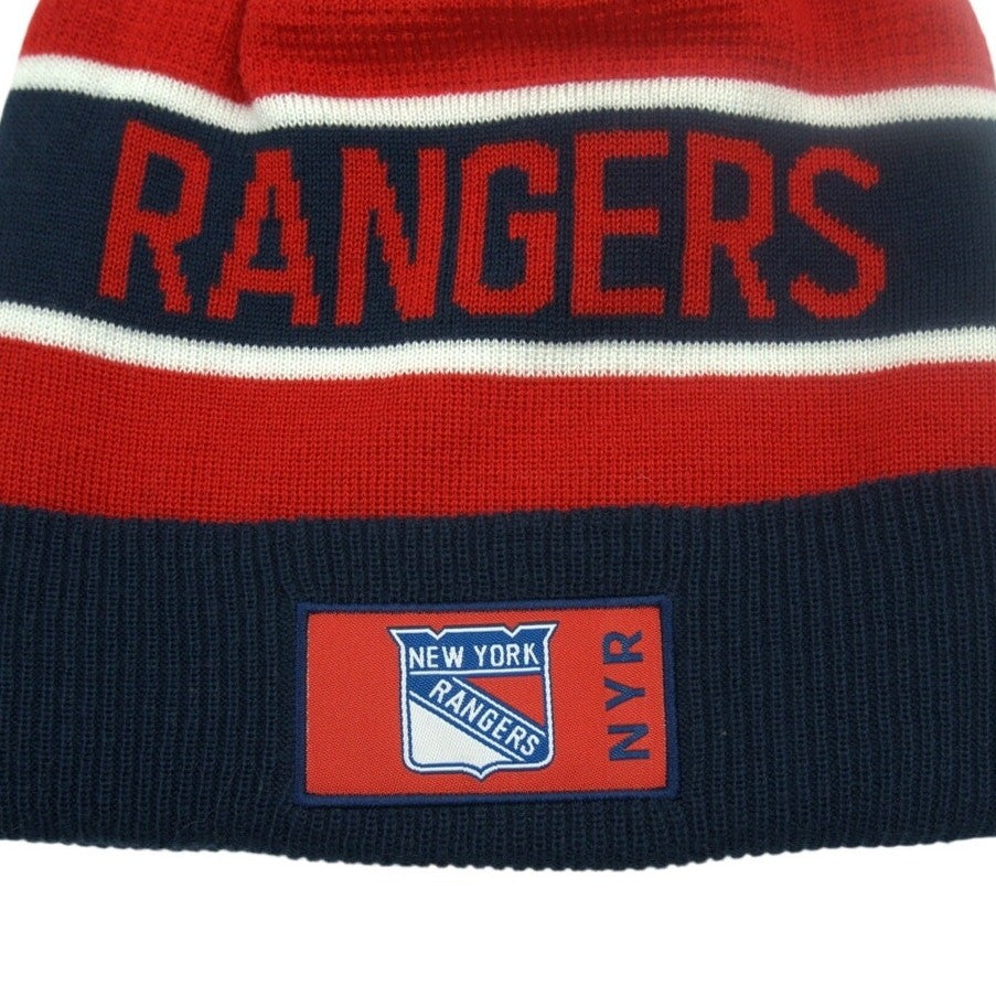 NWOT Fanatics New York Rangers Pom Beanie – Embroidered NHL Knit Hat