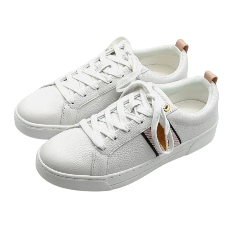 Ted Baker Bailey Icon Leather Sneakers – Pink & White – Women’s 8.5