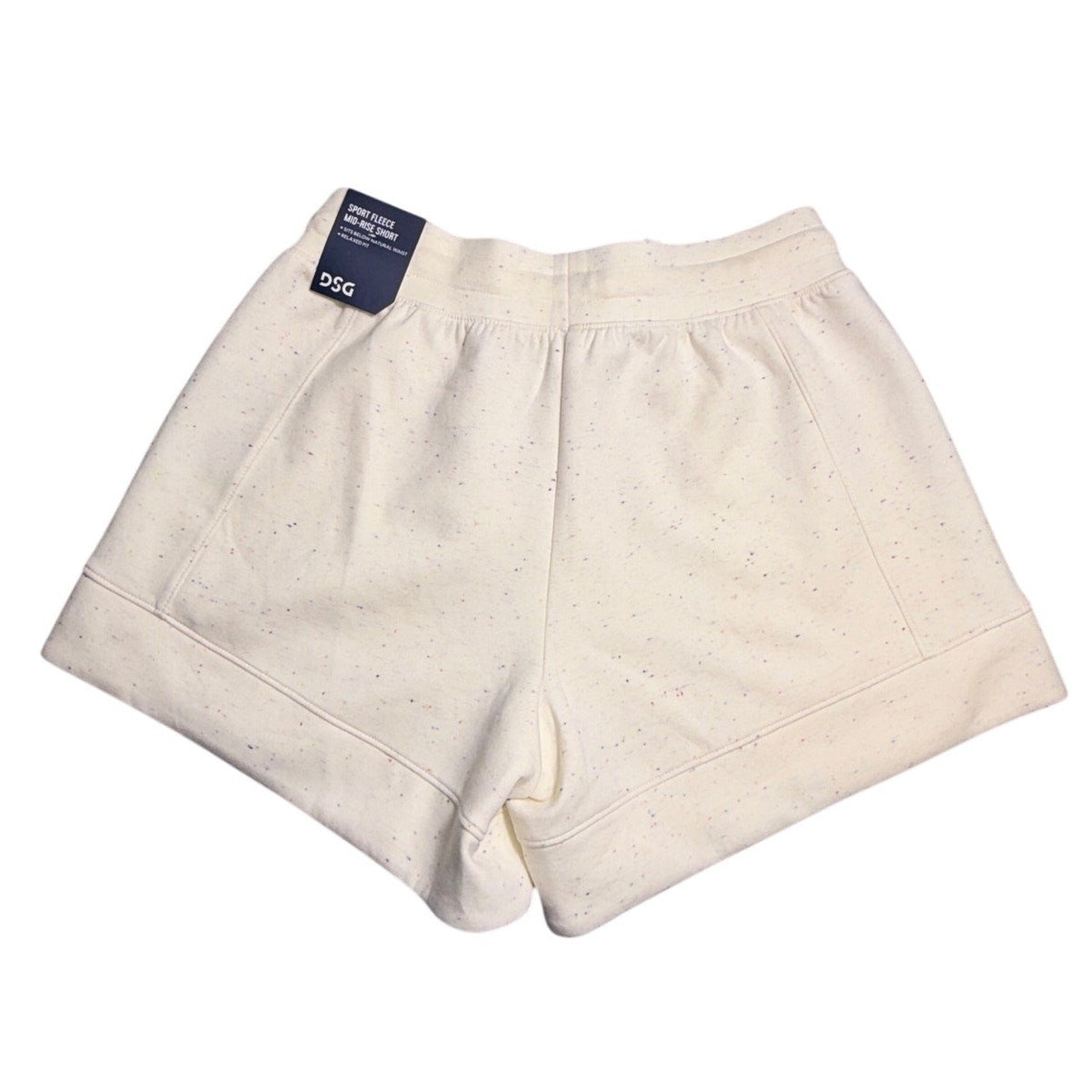 NWT DSG Sport Fleece Mid-Rise Shorts Bright Sand Multi Nep Women’s XS