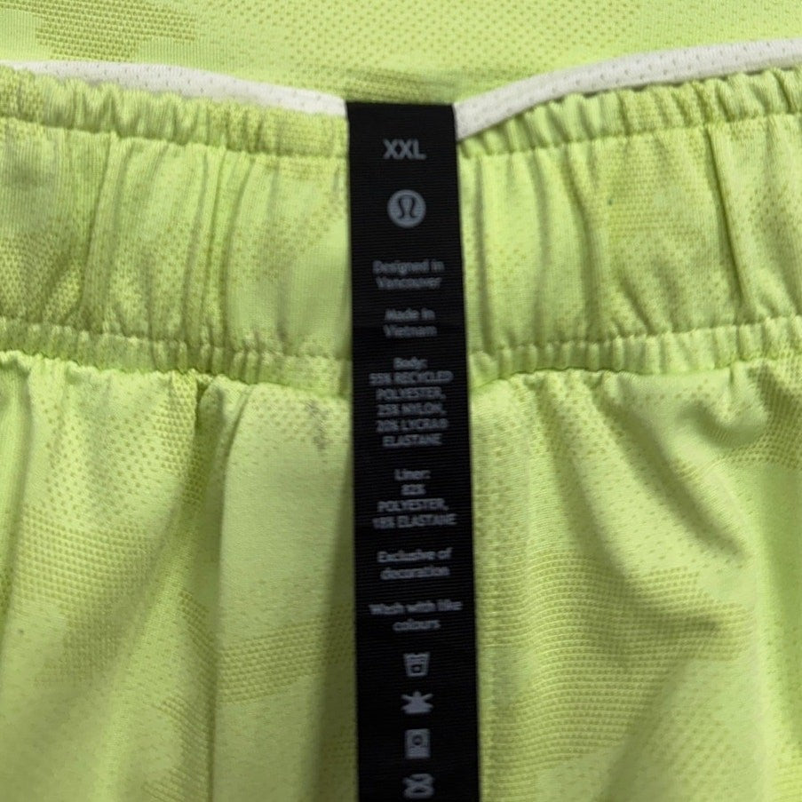 Lululemon T.H.E. Short XXL Neon Yellow Camo Men’s Training Short