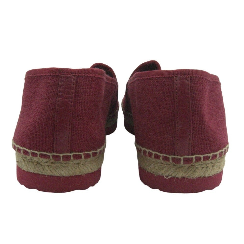 Michael Kors Canvas Espadrille Slip-On Loafers Red Burgundy | Women’s 9M