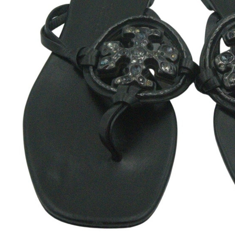 Tory Burch Metal Jeweled Miller Crystal Sandals – Black | Women’s 9.5