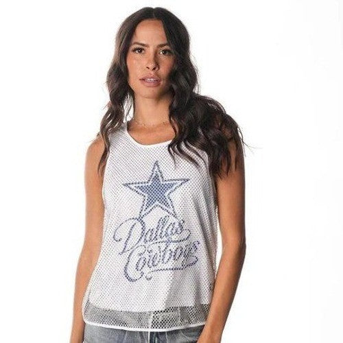 NWT The Wild Collective Dallas Cowboys Mesh Cropped Tank Top – Women's 2XL