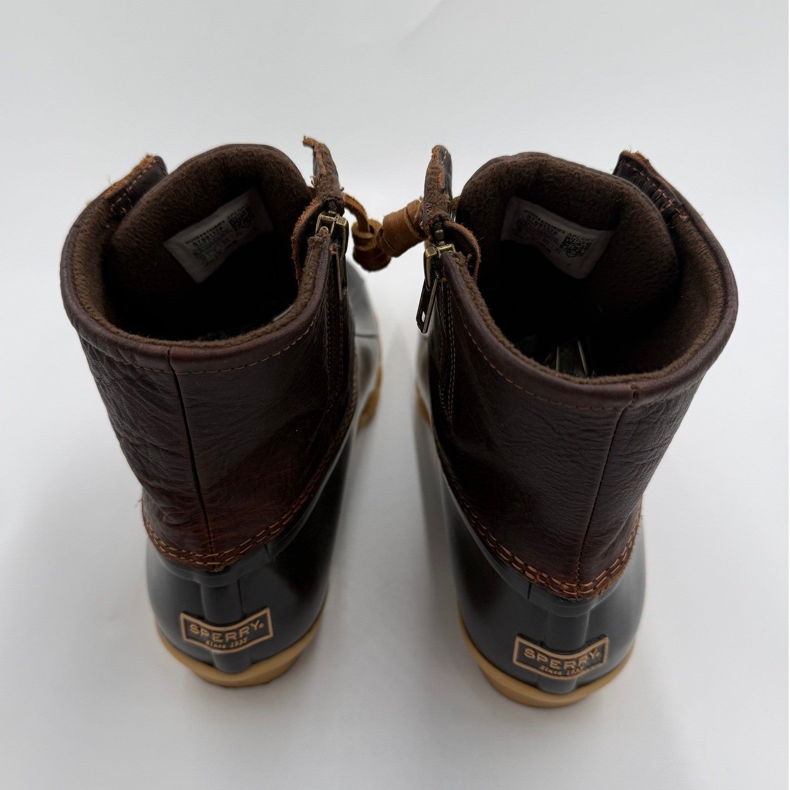 Sperry Top Sider STS91176 Women's 9.5 Brown WATERPROOF Saltwater Duck Boots