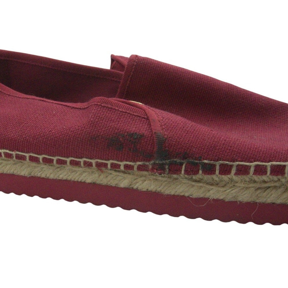 Michael Kors Canvas Espadrille Slip-On Loafers Red Burgundy | Women’s 9M