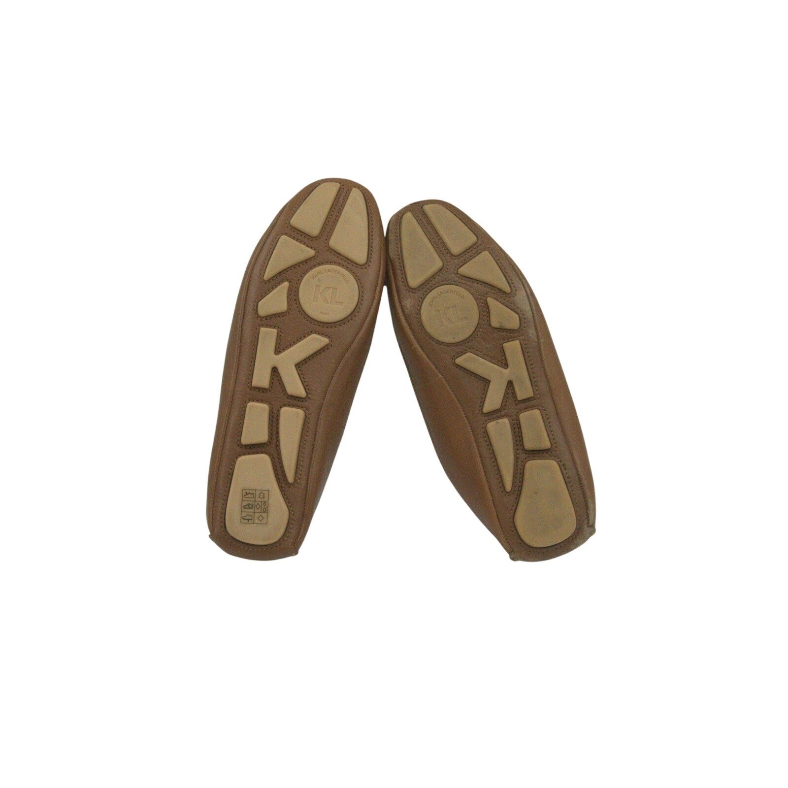 Karl Lagerfeld Paris Leather Buckle Ballet Flats – Tan Brown | Women’s 9