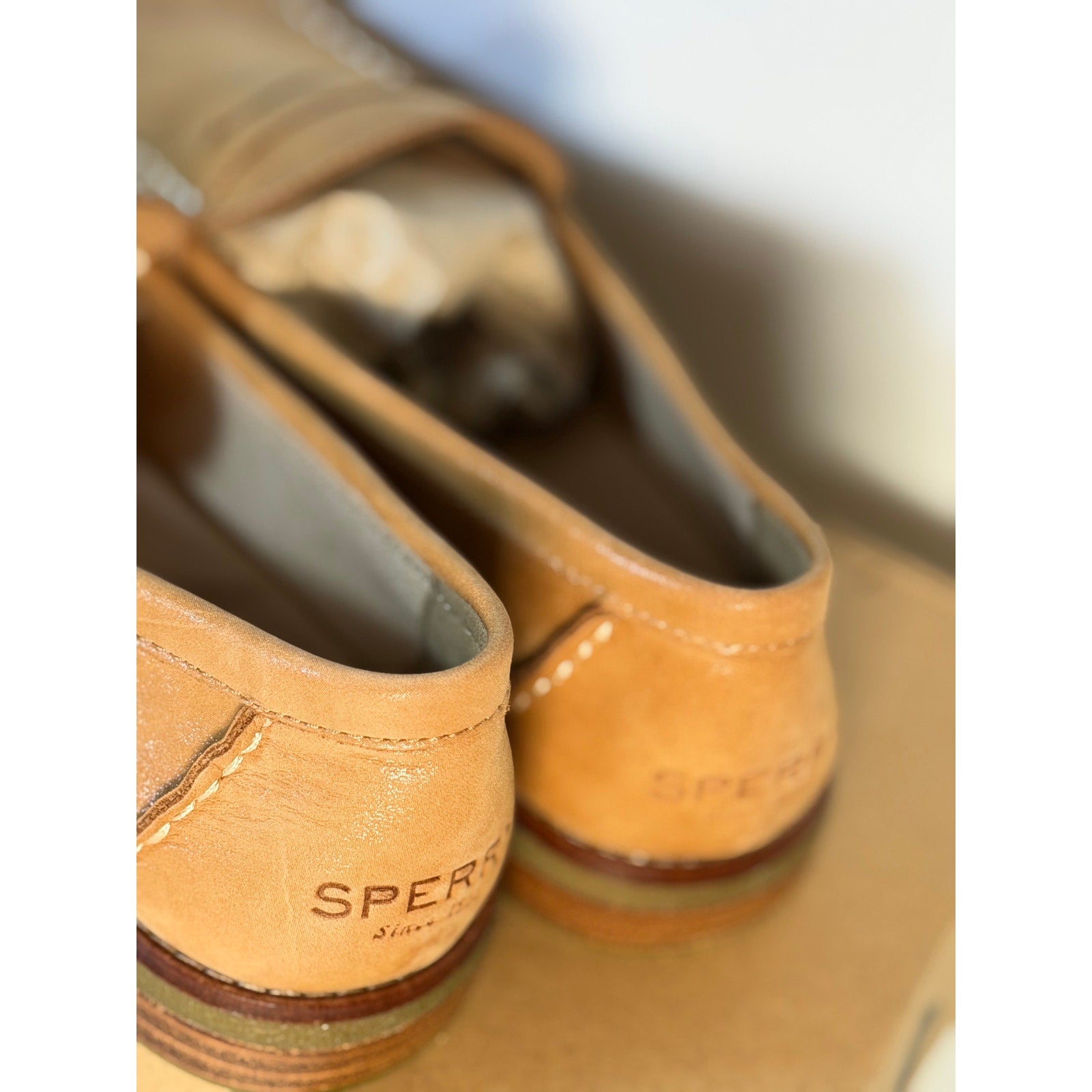 Sperry Seaport Penny Leather Loafers – Women's US 9M Tan STS85444 – New in Box