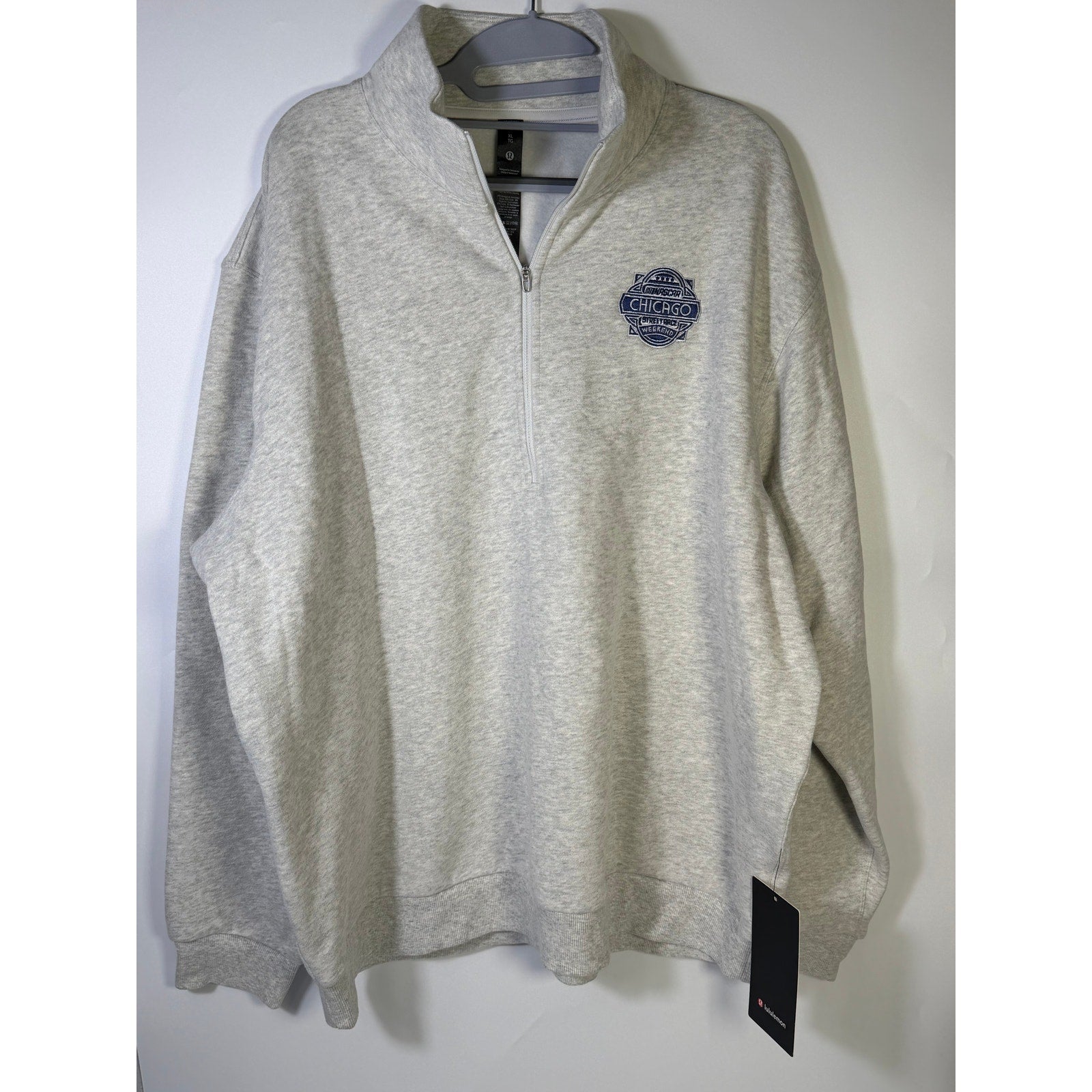 Lululemon Steady State Half Zip Sweatshirt Chicago Weekend Gray XL NWT Oversized