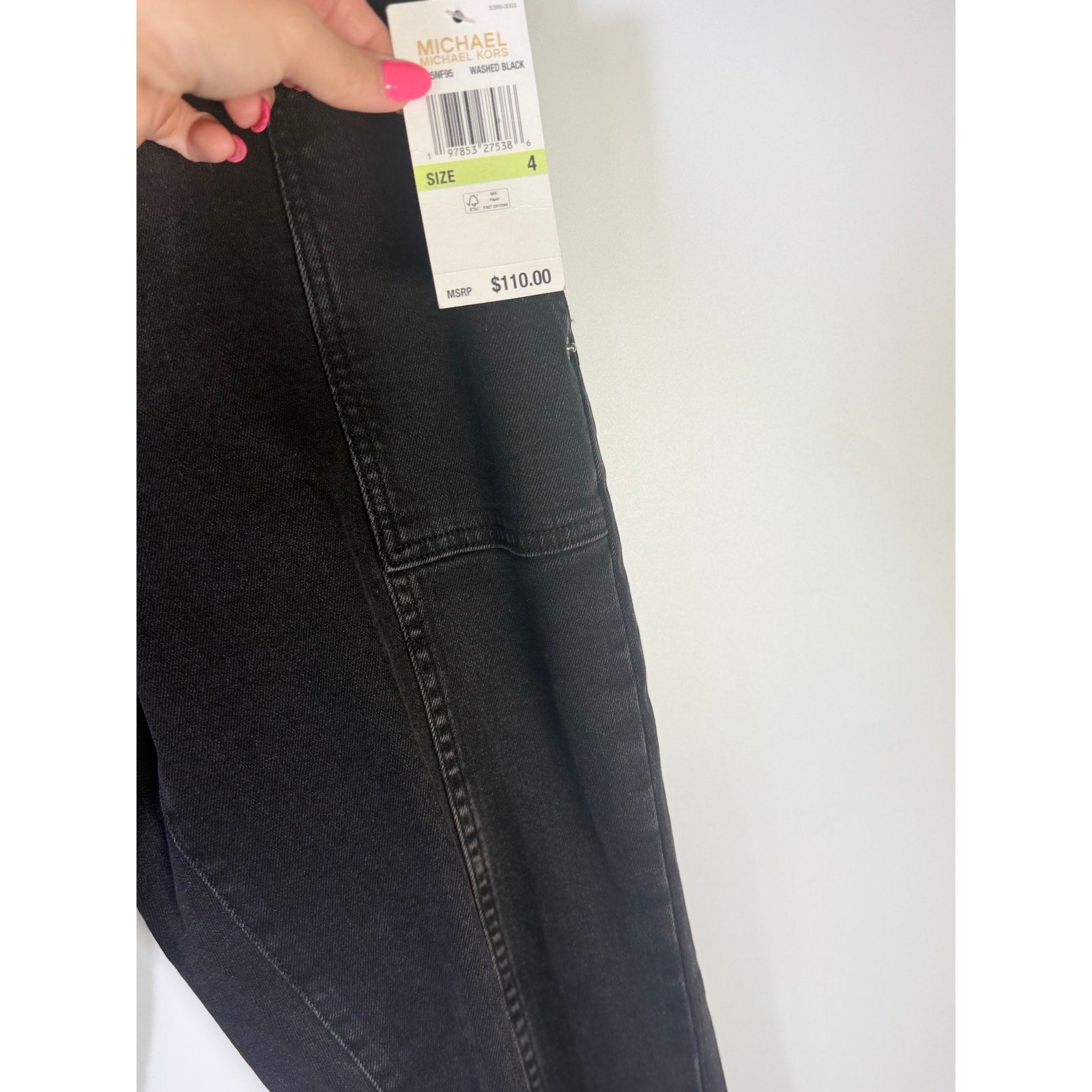MICHAEL Michael Kors Women’s Selma Cropped Flare Jeans Washed Black Size 4