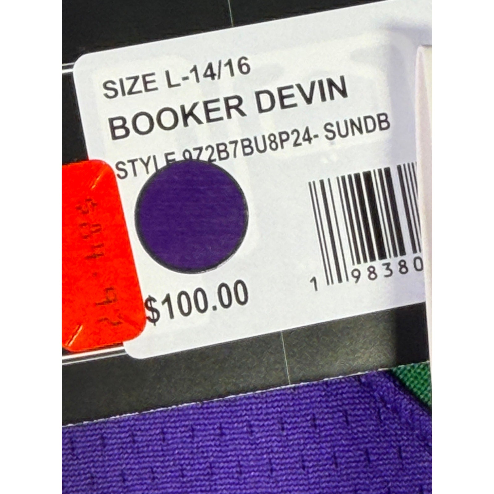 Nike Phoenix Suns Devin Booker #1 The Valley Youth Jersey Purple Size L 14/16