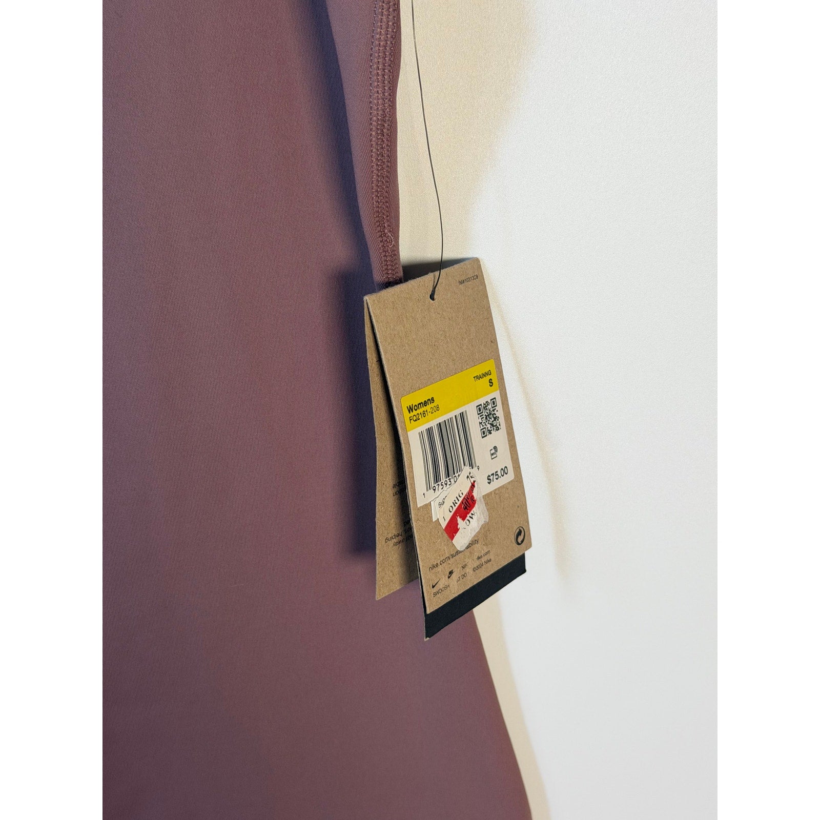 Nike Women's Training One Piece Bodysuit Romper Mauve Size S NWT