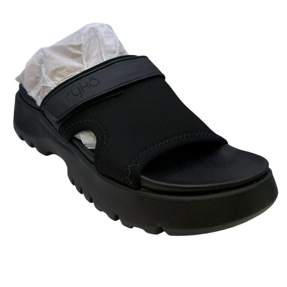 ryka Sandal J3090M1001 US 5M Brilliant Black Activ Foam NIB
